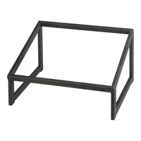 Smart Buffet Ware T-Collection by Front of the House 12 3/4" x 10 1/2" x 7 3/4" 1/2 Size Black Stainless Steel Slanted Riser