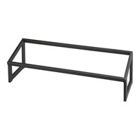 Smart Buffet Ware T-Collection by Front of the House 20 3/4" x 6 1/2" x 6 1/2" 2/4 Size Black Stainless Steel Slanted Riser