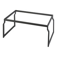 Smart Buffet Ware T-Collection by Front of the House 22" x 12 3/4" x 10" Full Size Black Stainless Steel Riser