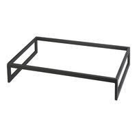 Smart Buffet Ware T-Collection by Front of the House 20 3/4" x 12 3/4" x 4" Full Size Black Stainless Steel Riser