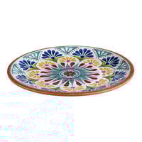 APS Arabesque 10 3/8" Multicolored Round Melamine Coupe Plate - 12/Case