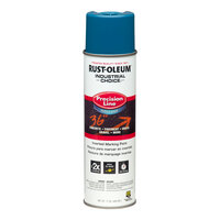 Rust-Oleum Industrial Choice M1800 17 oz. Caution Blue Water-Based Precision Line Marking Paint 203031 - 12/Case