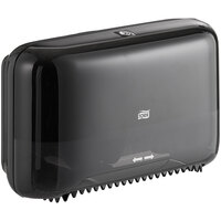 Tork Elevation OptiServe 558068 Coreless High-Capacity Black Double Roll Toilet Tissue Dispenser T5 / T7