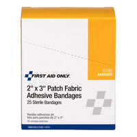 First Aid Only G160 2" x 3" Heavy-Woven Fabric Sterile Adhesive Patch Bandage - 450/Case