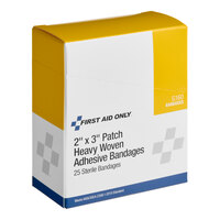 First Aid Only G160 2" x 3" Heavy-Woven Fabric Sterile Adhesive Patch Bandage - 450/Case
