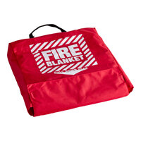 First Aid Only 21-650-001 62" x 84" Wool Fire Blanket with Red / White Nylon Hanging Pouch - 6/Case