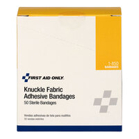 First Aid Only 1-850-001 Heavy-Woven Fabric Sterile Adhesive Knuckle Bandage - 900/Case