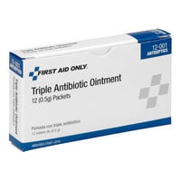 First Aid Only 12-001-091 0.5 Gram Triple Antibiotic Ointment Packet - 720/Case