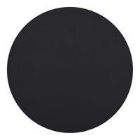 BFM Seating Relic 30" Black Round 1" Thick Melamine Table Top with Matching Edge