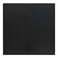 BFM Seating Relic 8" x 8" Black Square 1" Thick Melamine Table Top with Matching Edge - Sample