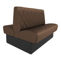 QA Group Cascade 48" Long Cafe Diamond Tufted Double Back Booth - 42" High