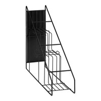 Torani 3-Tier 3-Bottle Black Stainless Steel Wire Rack for 64 oz. Flavoring Sauce Bottles