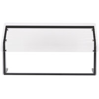 Carlisle 914803 48" x 12 1/4" x 13 1/4" Black Standard Single Sneeze Guard for Five Star Buffet Bars