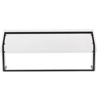 Carlisle 916003 60" x 12 1/4" x 13 1/4" Black Standard Single Sneeze Guard for Five Star Buffet Bars