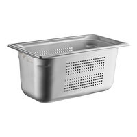 Vollrath 90363 Super Pan 3® 1/3 Size 6" Deep Anti-Jam Perforated Stainless Steel Steam Table / Hotel Pan - 22 Gauge