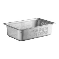 Vollrath 90063 Super Pan 3® Full Size 6" Deep Anti-Jam Perforated Stainless Steel Steam Table / Hotel Pan - 22 Gauge