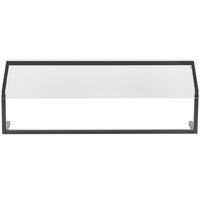 Carlisle 926003 60" x 12 1/2" Black Adjustable Single Sneeze Guard for Five Star Buffet Bars