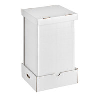 Enjay 14" x 14" x 24" Flexbox+ White Adjustable Cake / Bakery Box - 10/Case
