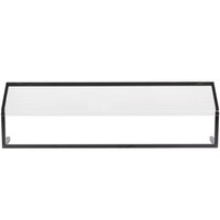 Carlisle 927203 73 1/4" x 12 1/2" Black Adjustable Single Sneeze Guard for Five Star Buffet Bars