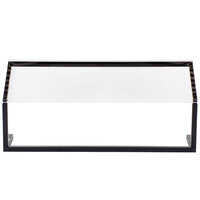 Carlisle 924803 48" x 12 1/2" Black Adjustable Single Sneeze Guard for Five Star Buffet Bars