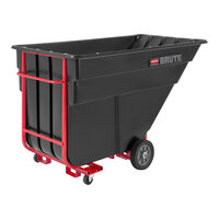 Rubbermaid FG102542BLA BRUTE Black 1.5 Cubic Yard Forkliftable Tilt Truck / Trash Cart (1200 lb.)