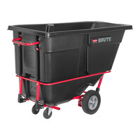 Rubbermaid FG131542BLA BRUTE Black 1.0 Cubic Yard Forkliftable Tilt Truck / Trash Cart (1250 lb.)