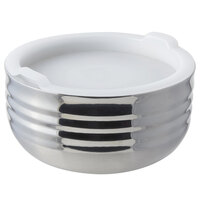 Bon Chef 9317 Cold Wave 0.75 Qt. Stainless Steel Triple Wall Bowl with Stackable Lid