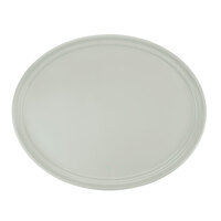 Cambro 2700101 22" x 26 7/8" Oval Antique Parchment Customizable Fiberglass Camtray - 6/Case