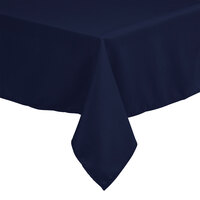 Intedge 54" x 81" Rectangular Navy Blue 100% Polyester Hemmed Cloth Table Cover