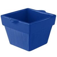 Tablecraft CW1460CBL 1.5 Qt. Cobalt Blue Cast Aluminum Square Condiment Bowl