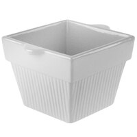 Tablecraft CW1460N 1.5 Qt. Natural Cast Aluminum Square Condiment Bowl