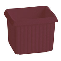 Tablecraft CW1500MAS 1 Qt. Maroon Speckle Cast Aluminum Rectangle Server with Ridges