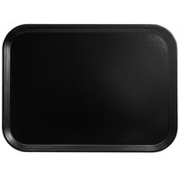 Cambro 46110 4 1/4" x 6" Rectangular Black Customizable Fiberglass Camtray - 12/Case