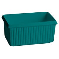 Tablecraft CW1510HGN 2.25 Qt. Hunter Green Cast Aluminum Rectangle Server with Ridges