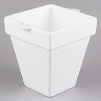 Tablecraft CW1470W 2 Qt. White Cast Aluminum Square Condiment Bowl