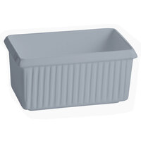 Tablecraft CW1510GY 2.25 Qt. Gray Cast Aluminum Rectangle Server with Ridges