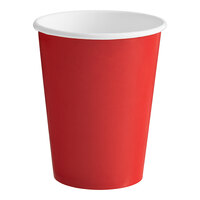 Creative Converting 561031B 9 oz. Classic Red Poly Paper Hot / Cold Cup - 240/Case