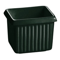 Tablecraft CW1500HGNS 1 Qt. Hunter Green with White Speckle Cast Aluminum Rectangle Server with Ridges