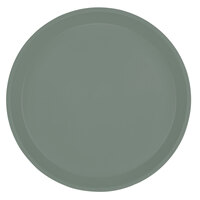 Cambro 1950107 19 1/2" Low Profile Round Pearl Gray Customizable Fiberglass Camtray - 12/Case