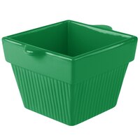 Tablecraft CW1460GN 1.5 Qt. Green Cast Aluminum Square Condiment Bowl