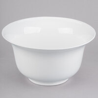 Tablecraft CW3140W 5.5 Qt. White Cast Aluminum Tulip Salad Bowl