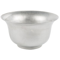 Tablecraft CW3140N 5.5 Qt. Natural Cast Aluminum Tulip Salad Bowl