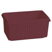 Tablecraft CW1510MAS 2.25 Qt. Maroon Speckle Cast Aluminum Rectangle Server with Ridges