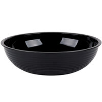 Cambro RSB10CW110 3.2 Qt. Black Camwear Round Ribbed Bowl