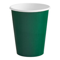 Creative Converting 563124B 9 oz. Hunter Green Poly Paper Hot / Cold Cup - 240/Case