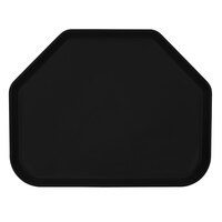 Cambro 1422TR110 14" x 22" Trapezoid Black Customizable Fiberglass Camtray - 12/Case