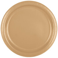 Creative Converting 47103B 9" Glittering Gold Paper Plate - 240/Case