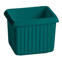 Tablecraft CW1500HGN 1 Qt. Hunter Green Cast Aluminum Rectangle Server with Ridges