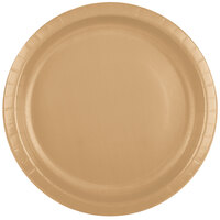 Creative Converting 50103B 10" Glittering Gold Paper Plate - 240/Case