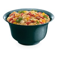 Tablecraft CW3130BKGS 3.25 Qt. Black with Green Speckle Cast Aluminum Tulip Salad Bowl